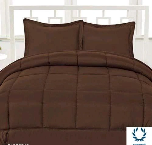 Elegant 200 GSM Microfibre Comforter Double Bed for Winter | Luxurious Quilt Blanket Double Bed | Soft Microfiber Qulits AC Comforters | Size 100X90Inch Brown     - Free Size, Brown, Cotton, pack of` 1